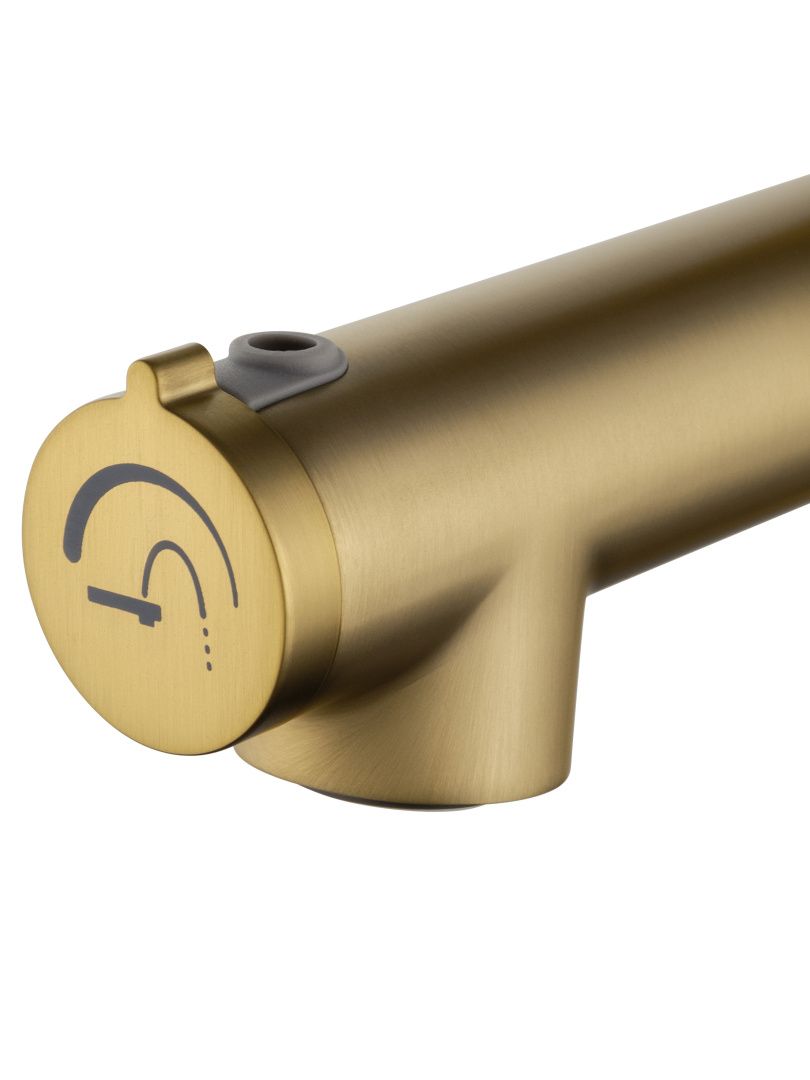 Приобрести смеситель для раковины с функцией полоскания wonzon & woghand, брашированное золото (ww-h1017-bg)