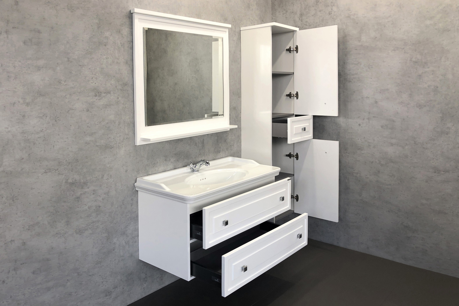 Приобрести сomforty зеркало "феррара-100" белый глянец