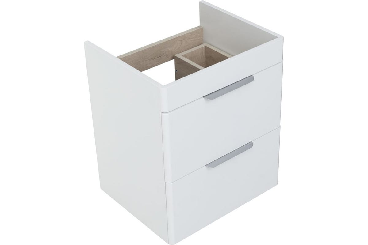 Приобрести aquanet тумба с раковиной ирис new 50 см, белая глянец (2 ящика)