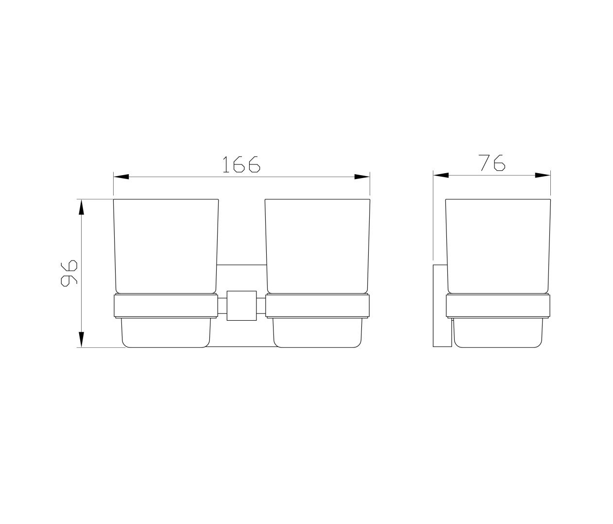 Приобрести два стакана для зубных щеток с держателем wonzon & woghand polo, темное золото (ww-8928-dg)