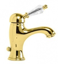 CEZARES Смеситель для раковины VINTAGE, с донным клапаном, золото INTAGE-LSM1-03/24-Sw