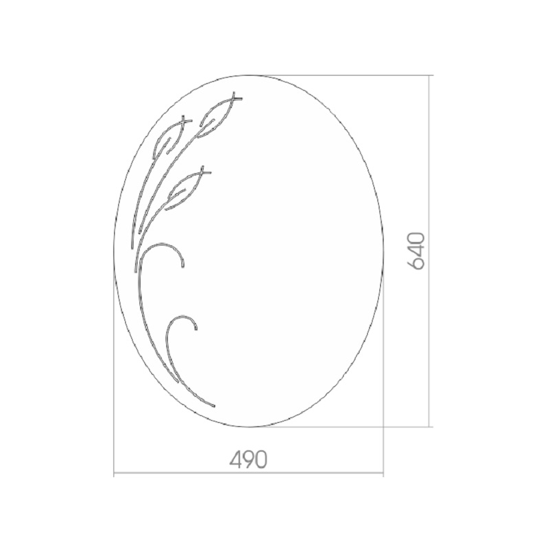 Приобрести loranto зеркало дебют 49х64 см, пескоструйный рисунок 00000548