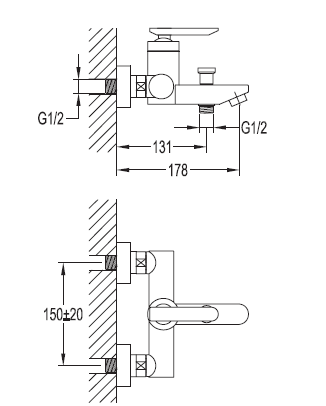 Приобрести cezares смеситель для ванны и душа siesta, хром siesta-f-vd-01