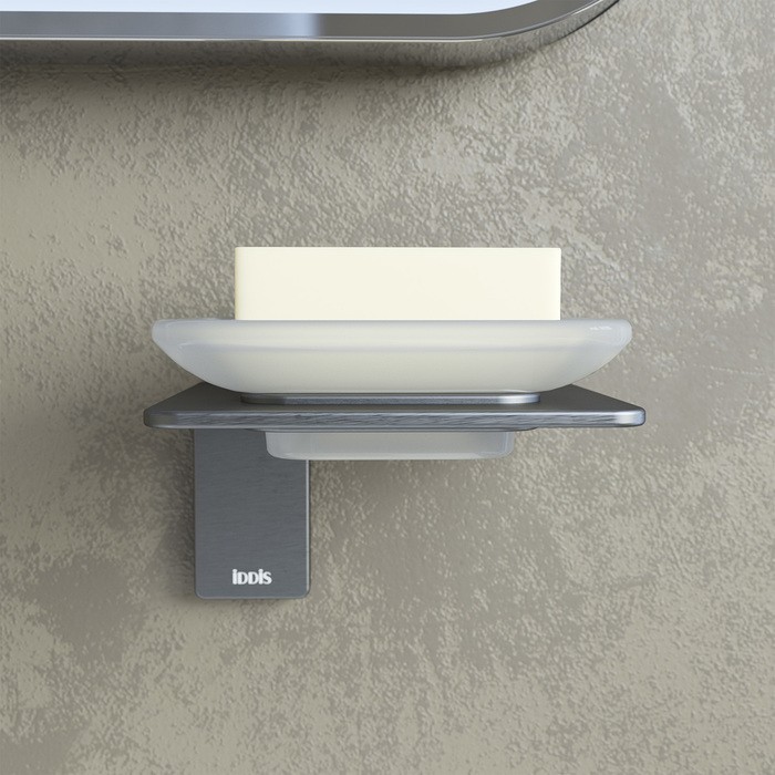 Приобрести iddis мыльница slide 116мм, графит\белый sligmg0i42