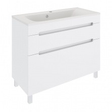 AQUA DE MARCO Тумба напольная с раковиной OLIVIA 100см, два ящика, белый 2100COLI/F; 2100OLIVIA