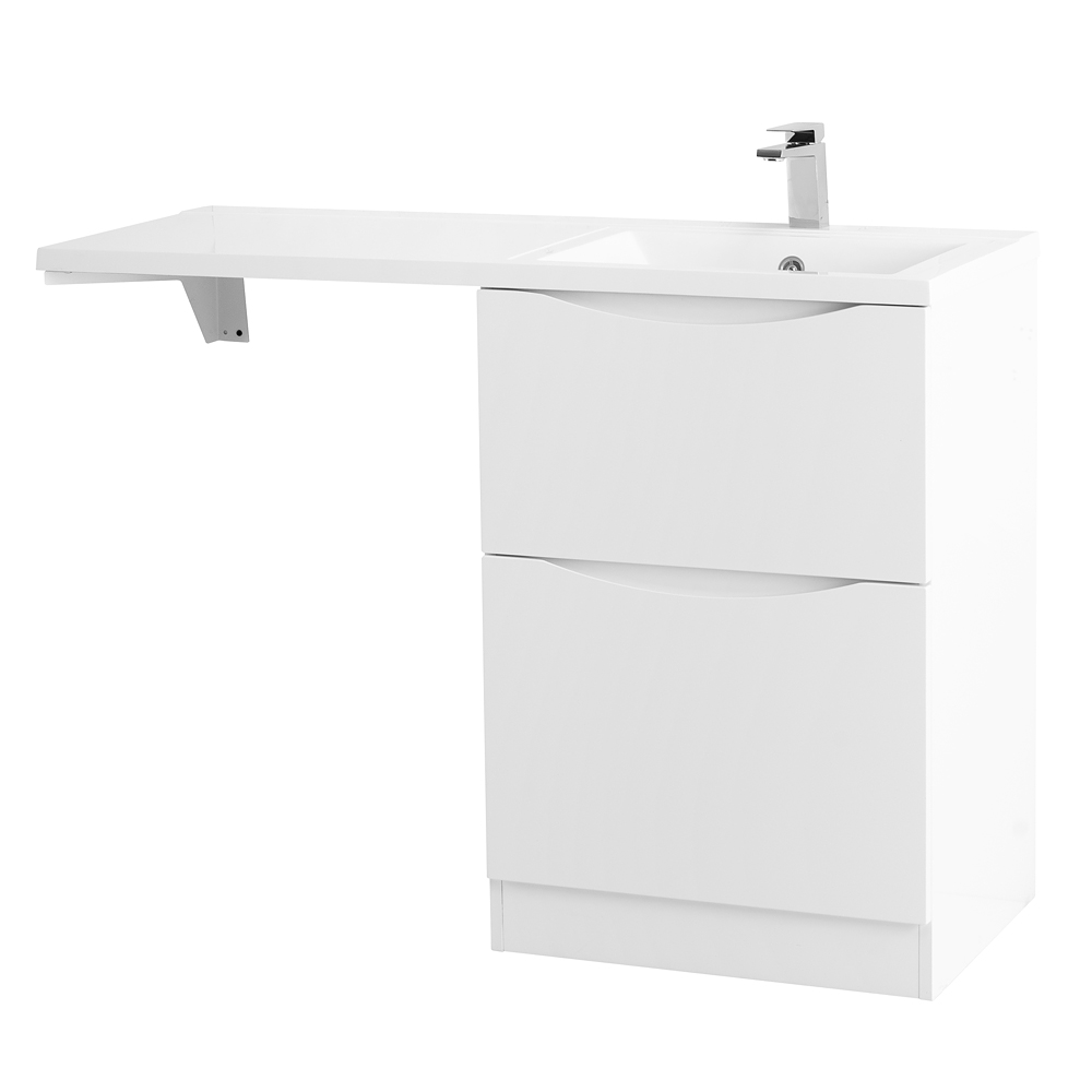 Приобрести belbagno тумба с раковиной напольная lavanderia 120 см, напольная 58/120-r bianco lucido, белая раковина