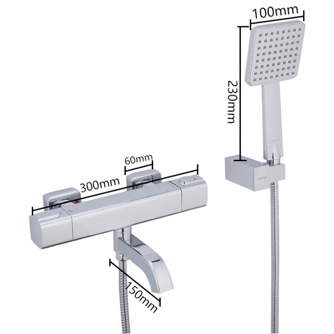 Приобрести gappo смеситель для ванны и душа g3291 с термостатом, хром 99771
