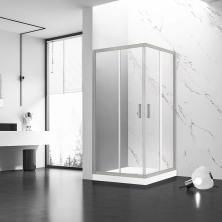 Veconi Душевое ограждение Rovigo 90х100 см, никель прозрачное RV84-10090-01-C5