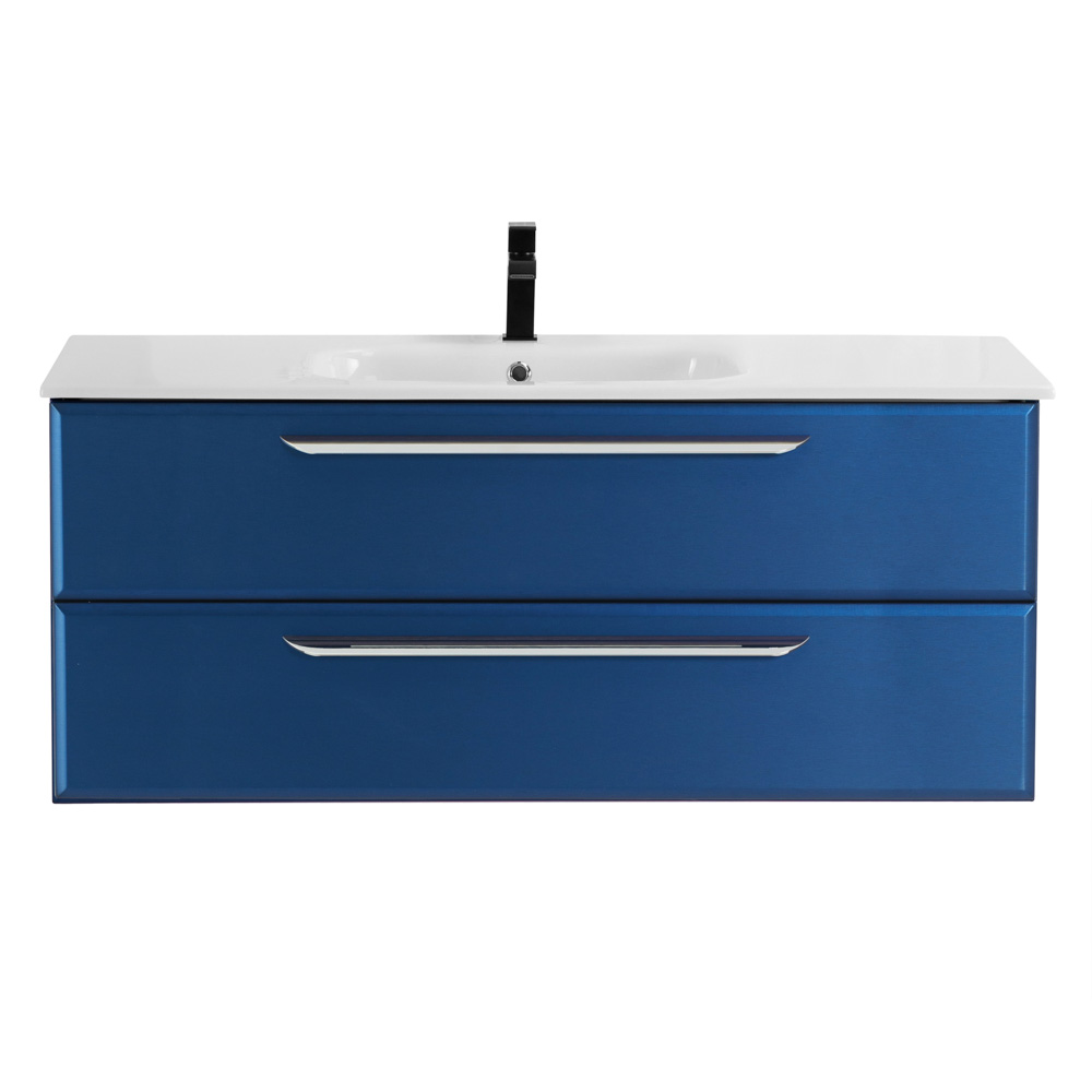 Приобрести cezares тумба подвесная с раковиной eco-cer 120 см sapfiro, синяя eco-cer-1200-2c-so-spf-p