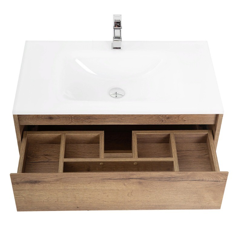 Приобрести тумба подвесная с раковиной belbagno kraft-1000-2c-so-rt 100 см, rovere tabacco