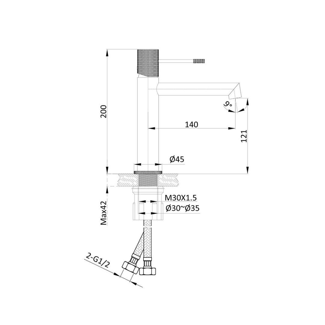 Приобрести vincea смеситель для раковины desire, оружейная сталь vbf-1d1gm