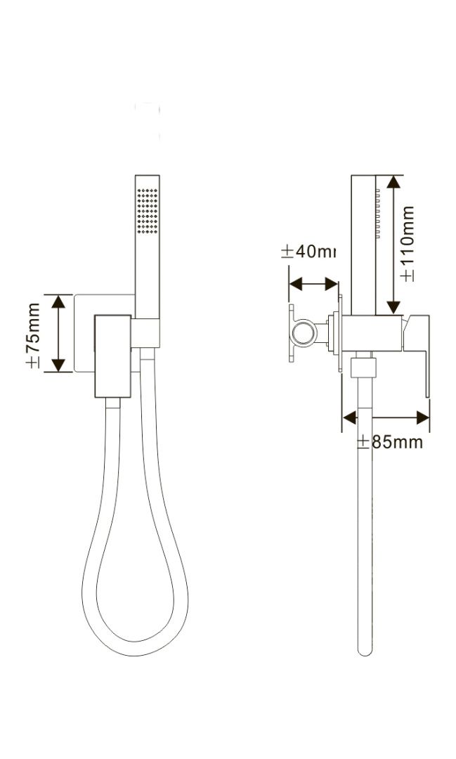 Приобрести hayzburg встраиваемый смеситель с гигиеническим душем, хром hb-1005ch