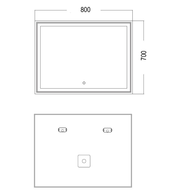 Приобрести azario зеркало melis 700*800, белый, влагостойкое с сенсорным выключателем, cs00066635