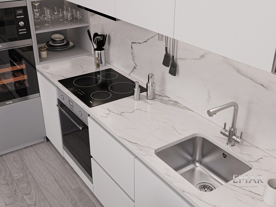 Приобрести oulin кухонная мойка 48х43 см, сатин oulin ol-u104