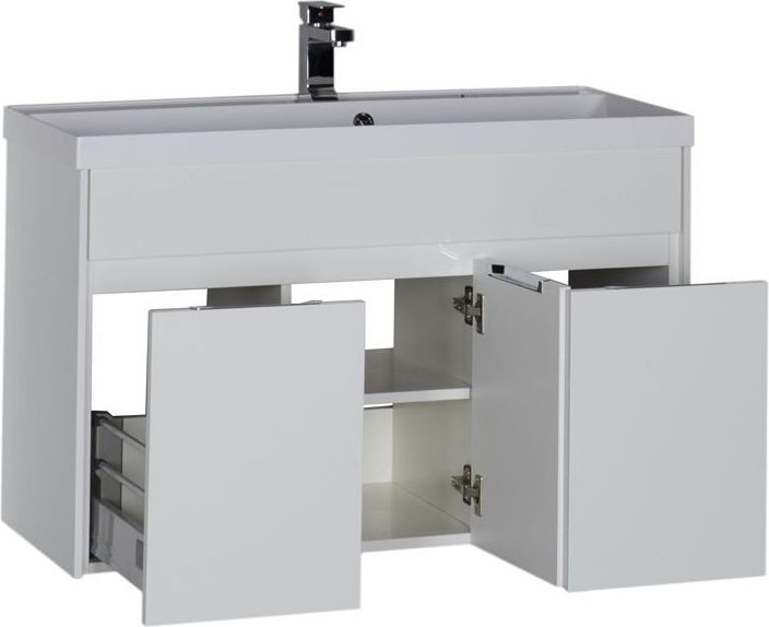 Приобрести aquanet тумба с раковиной латина 100 см, белая 00212837