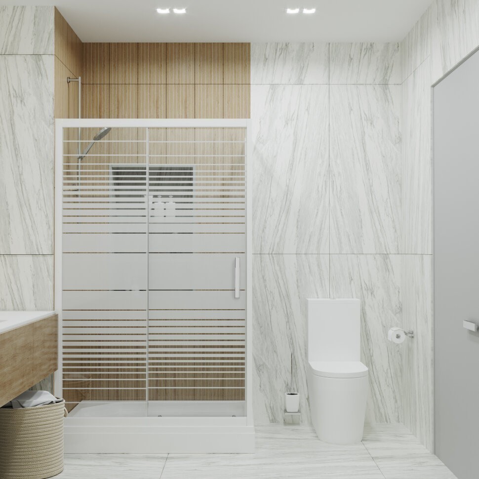 Приобрести triton душевое ограждение фьюжн 120x80 см, белое/узор полосы щ0000038524