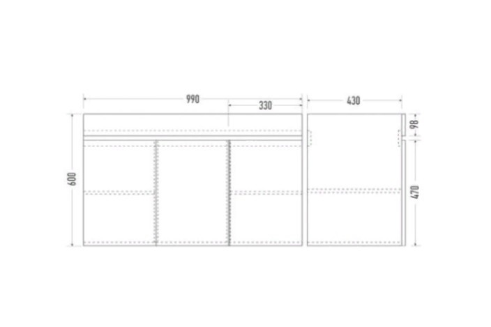 Приобрести mirsant тумба подвесная next 100 см с раковиной more 100 ут000086061