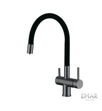 Emar Смеситель для кухни, графит ЕС - 3015 PVD Dark