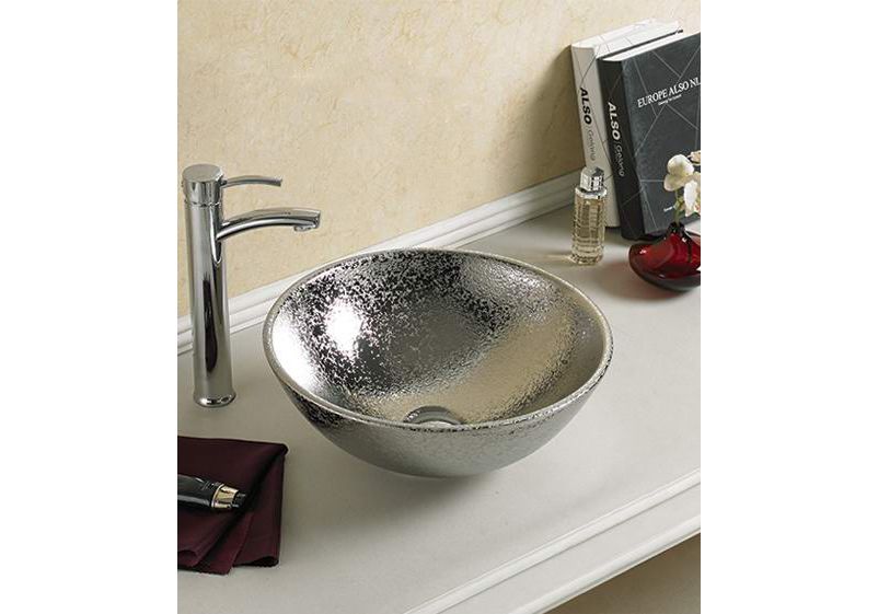 Приобрести раковина-чаша ceramalux 40 см 7226 ss, серебро