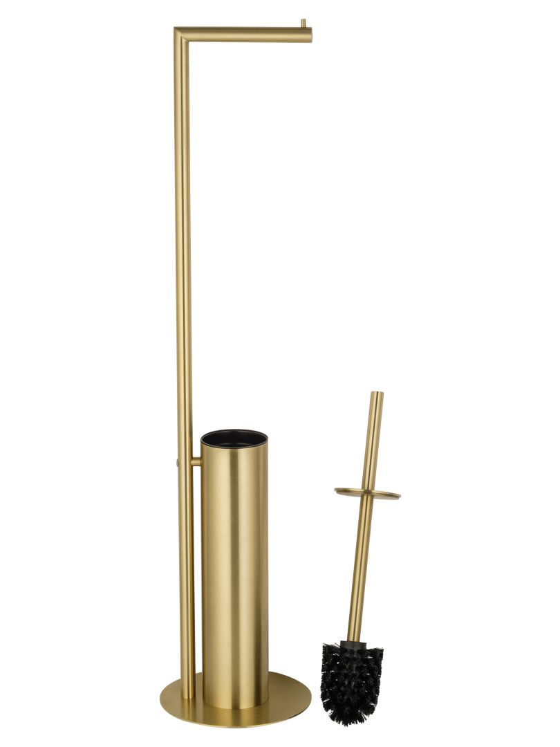 Приобрести туалетный ершик в комплекте с держателем туалетной бумаги wonzon & woghand, брашированное золото (ww-v4602-bg)