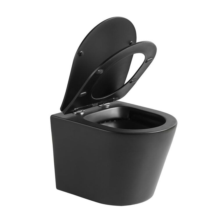 Приобрести vincea унитаз подвесной piatti, ультратонкое сиденье, микролифт, черный матовый vt1-11smb