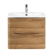 BelBagno Тумба с раковиной ACQUA 60 см, подвесная Rovere Rustico, белая раковина
