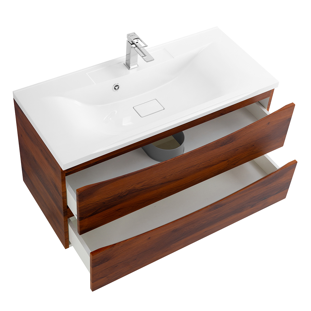 Приобрести belbagno тумба с раковиной marino 100 см, напольная rovere cillegio, белая раковина