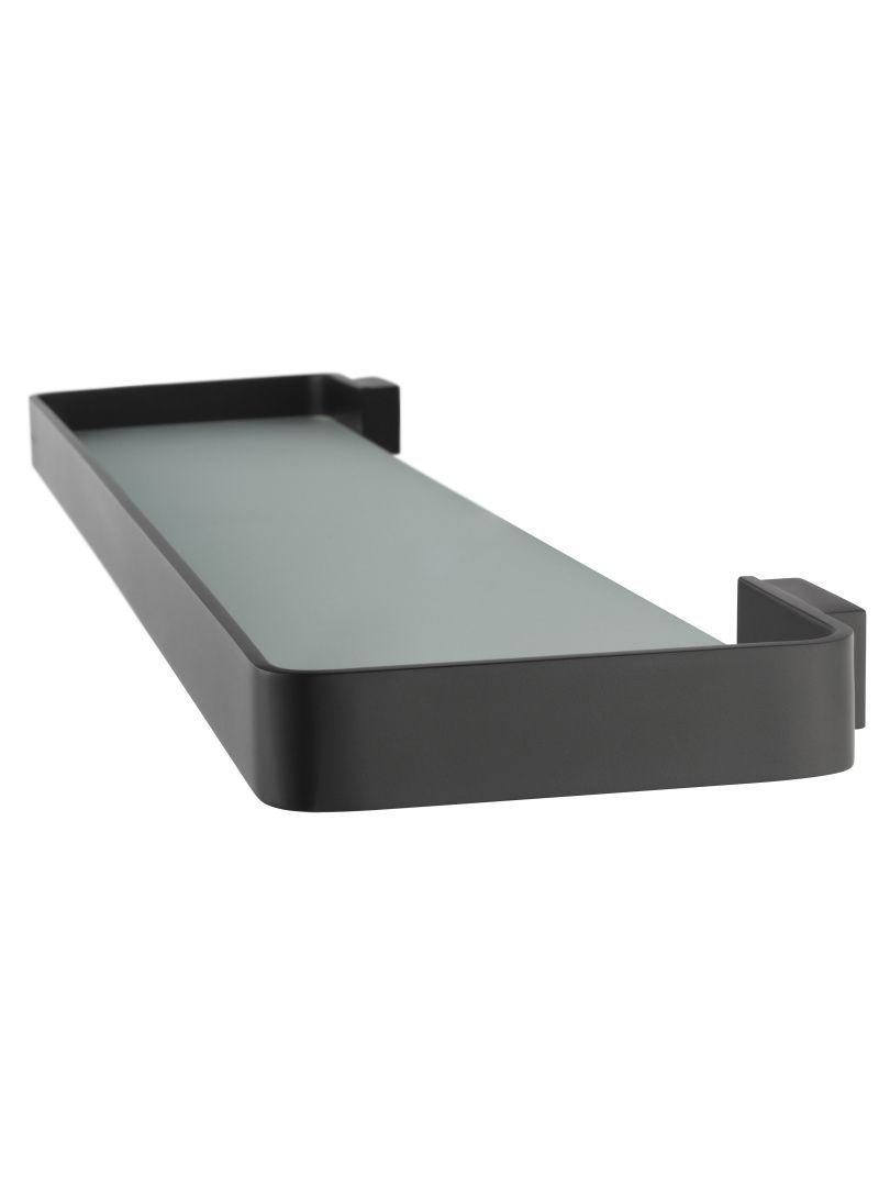 Приобрести стеклянная полка для ванной wonzon & woghand lotte, черный матовый (ww-8327a-mb)