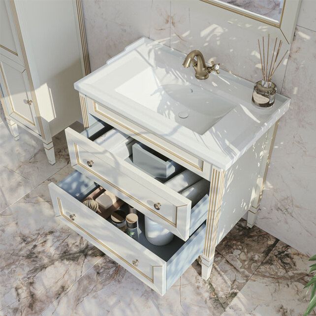 Приобрести caprigo тумба с раковиной albion promo 80 см, белая 33315 2