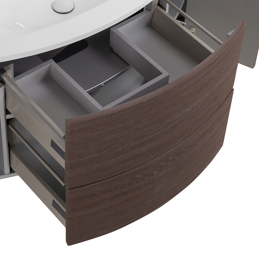 Приобрести cezares тумба подвесная с раковиной eden 121 см rovere scuro soft, коричневая 54408