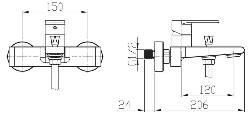 Приобрести belbagno смеситель для ванны nova, сатин nov-vasm-in