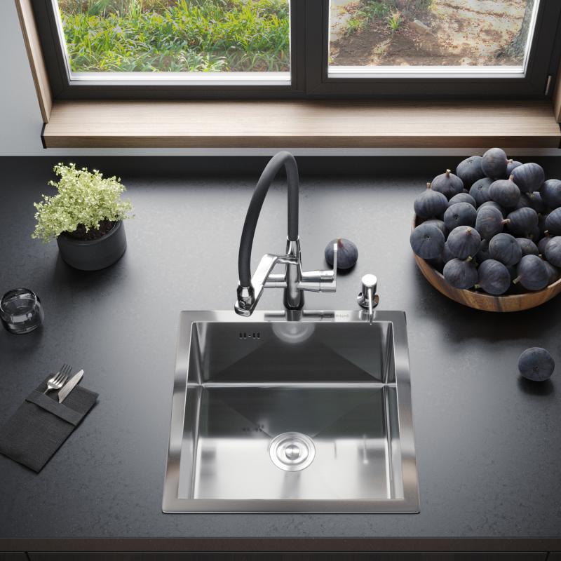 Приобрести gerhans кухонная мойка 44х44 см, под столешницу, сатин