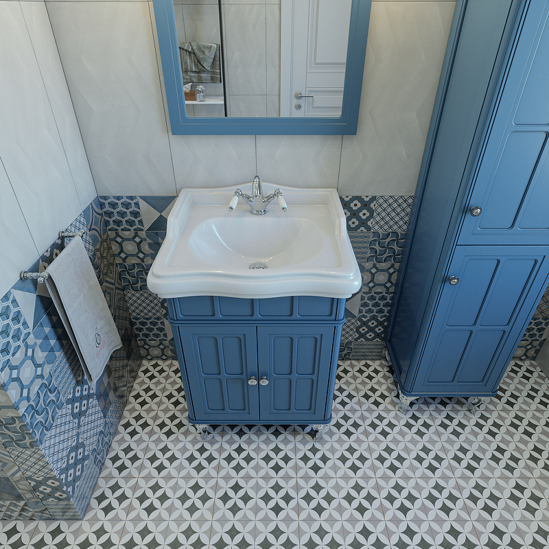 Приобрести caprigo тумба с раковиной напольная borgo 60 см, темно синяя 2219-sf019