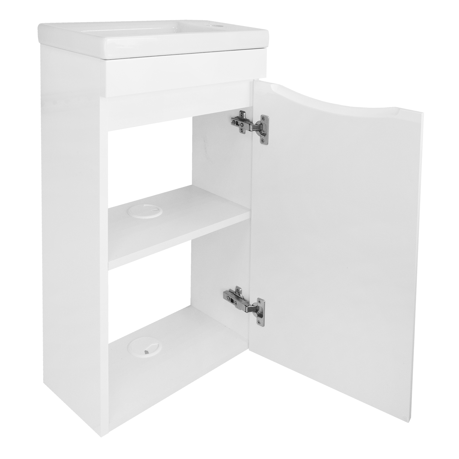 Приобрести loranto тумба подвесная с раковиной алина - 40 40х73 см, правая, белая (cs00087022)