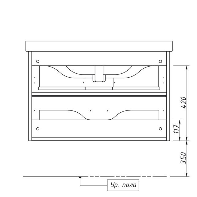 Приобрести caprigo тумба с раковиной brighton 100 см, голубая, эмаль