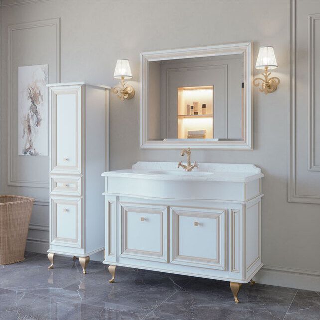 Приобрести caprigo тумба с раковиной fresco 120 см, белая, эмаль