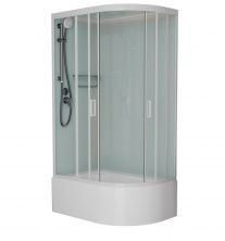 Frank Душевая кабина F412/2L White с высоким поддоном, левосторонняя