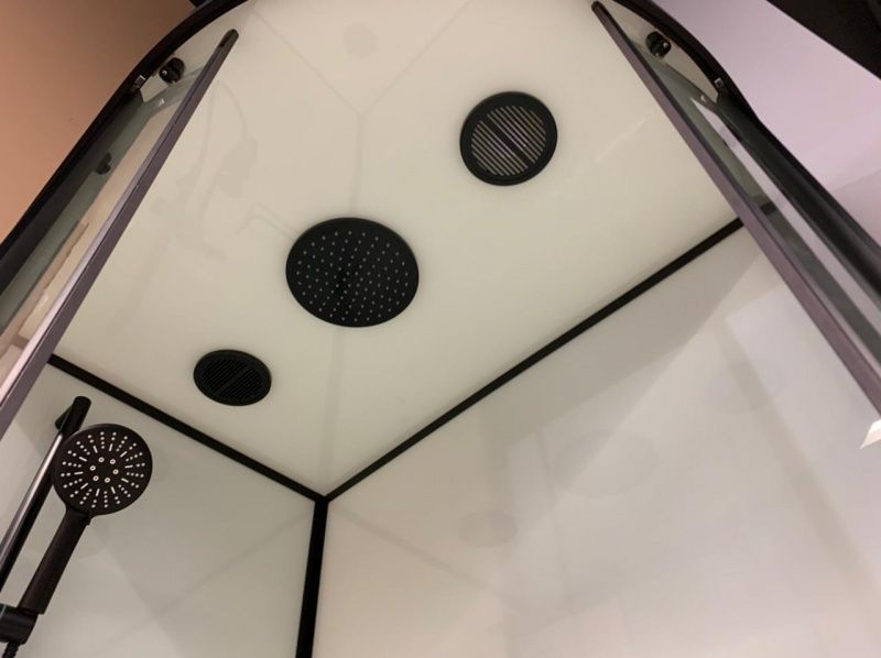 Приобрести frank душевая кабина f412/2l black с высоким поддоном, левосторонняя