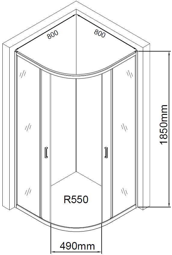 Приобрести aquanet душевое ограждение se-800q 80x80, прозрачное стекло