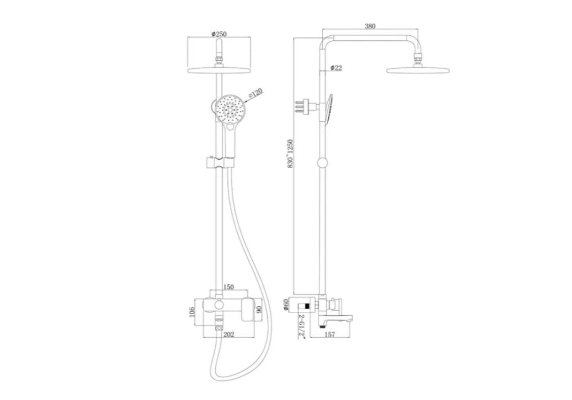 Приобрести душевая система для ванны bravat riffle f6336370cp-a-rus