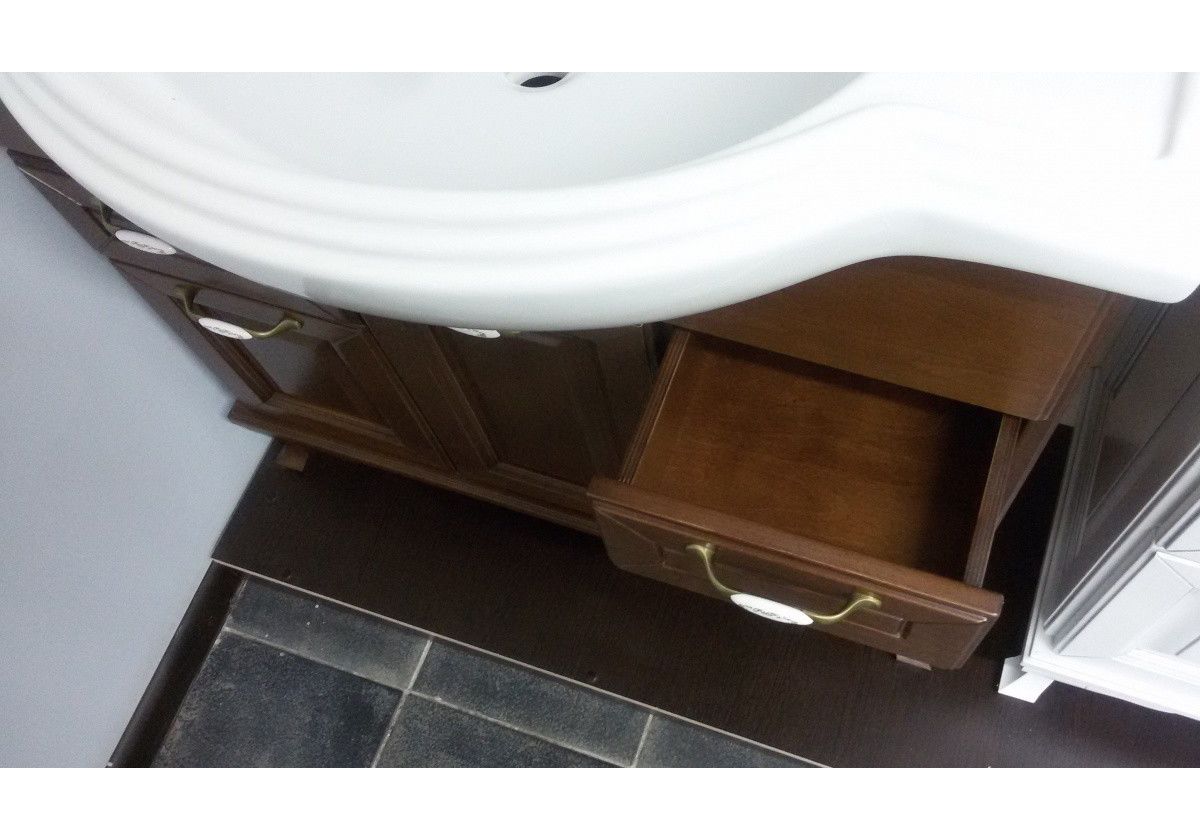 Приобрести loranto тумба напольная с раковиной пандора 80 см, орех, массив бук 561738.01.012