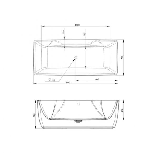 Приобрести акриловая ванна sole alfa 180x76 отдельностоящая