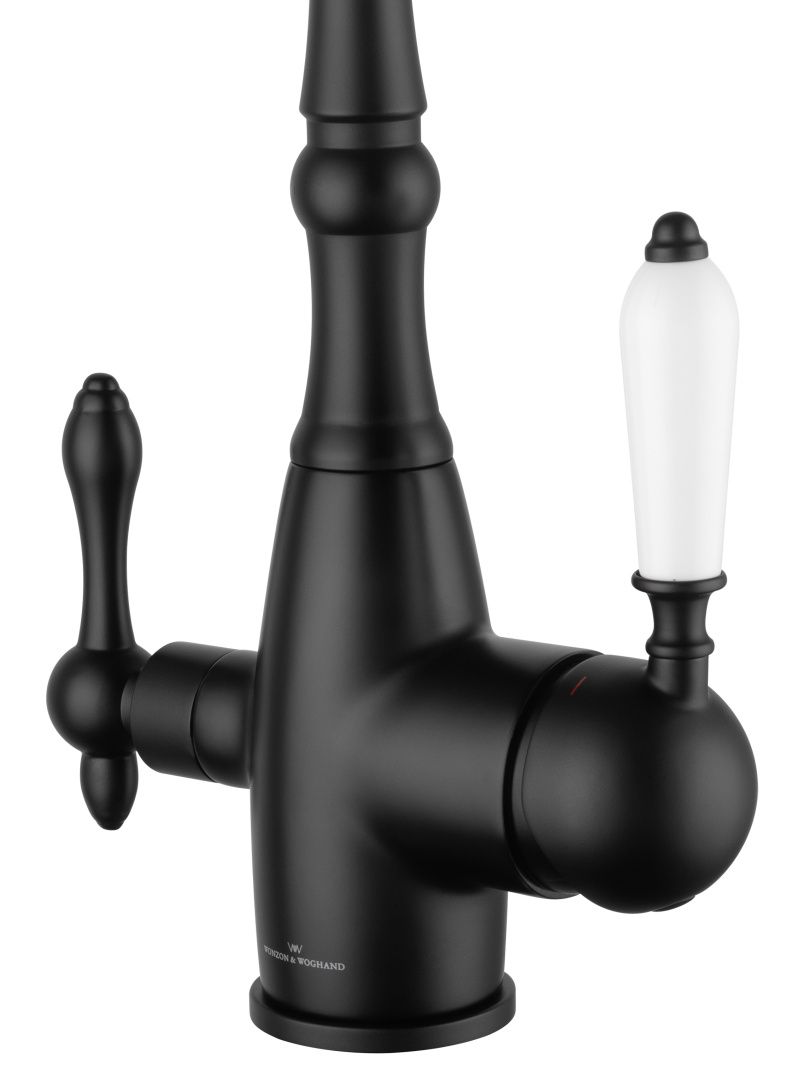 Приобрести смеситель для кухни c подключением фильтра wonzon & woghand, черный матовый (ww-88458006-mb)