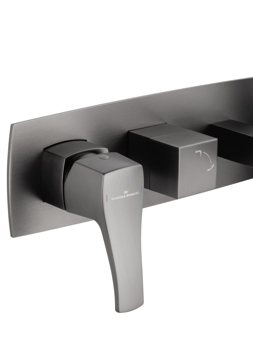 Приобрести смеситель для ванны встраиваемый wonzon & woghand flex, темный графит (ww-88889072-bgm)