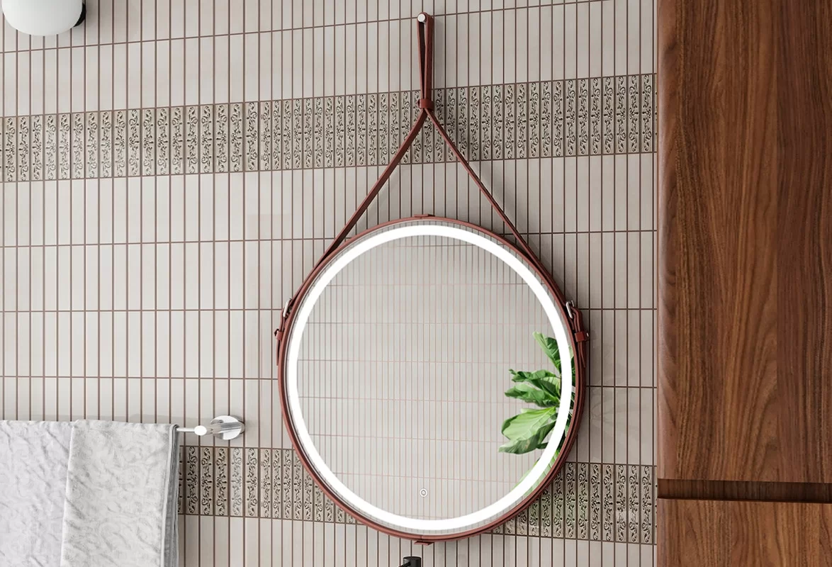 Приобрести continent зеркало с подсветкой millenium brown 65х65 см, коричневое