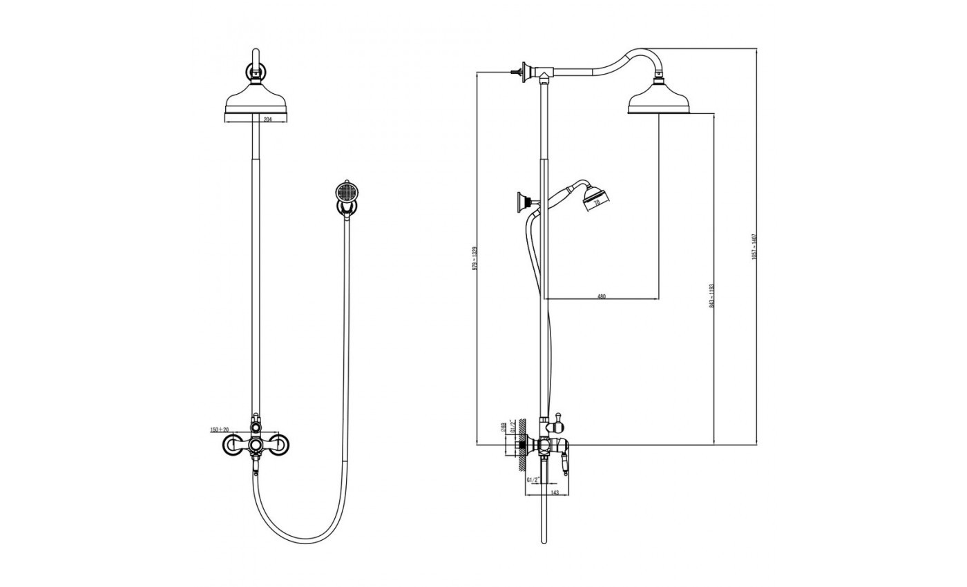 Приобрести lemark душевая система villa, хром lm4860c