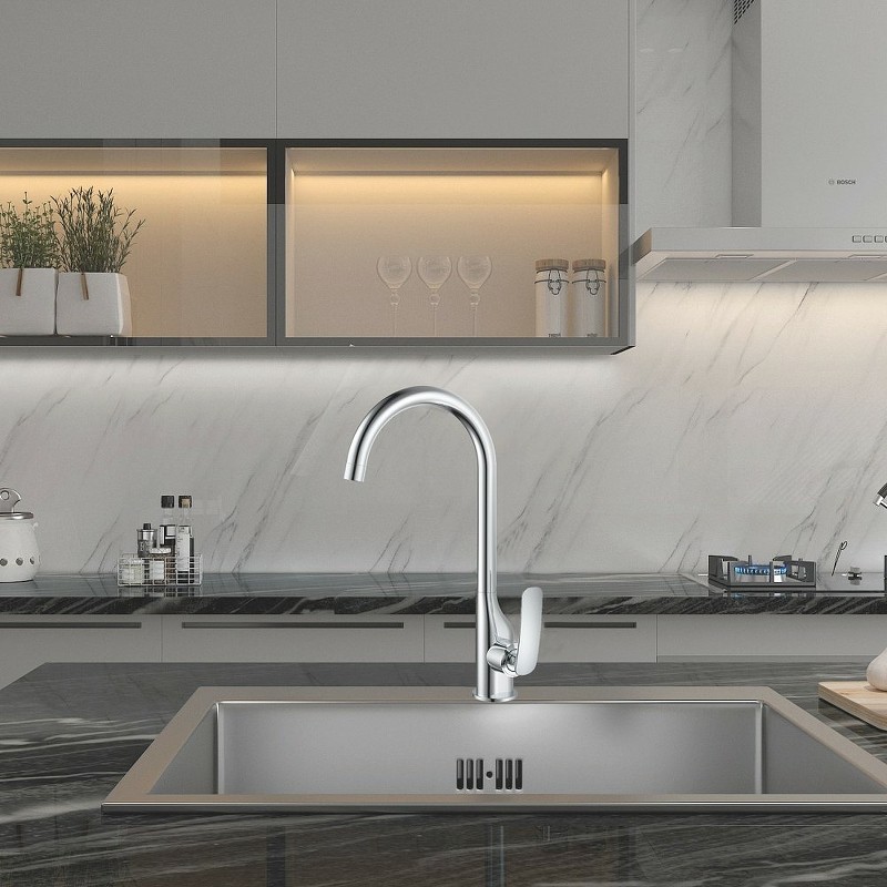 Приобрести haiba смеситель для кухни 392 мм, хром hb-70616