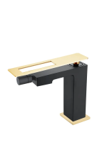 Boheme Смеситель для биде Q, черный матовый\золото 146-BG