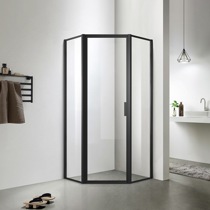 Приобрести ограждение душевое azario richmond 100х100, пентагональное, черное az-nag3231