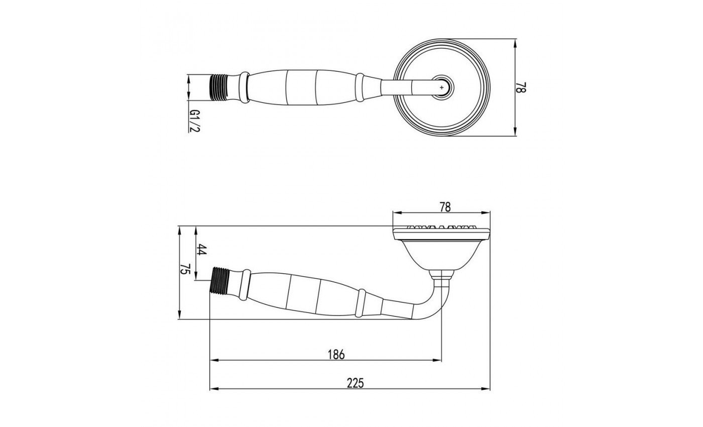 Приобрести lemark душевая лейка 1 режим 78мм, бронза lm8007b